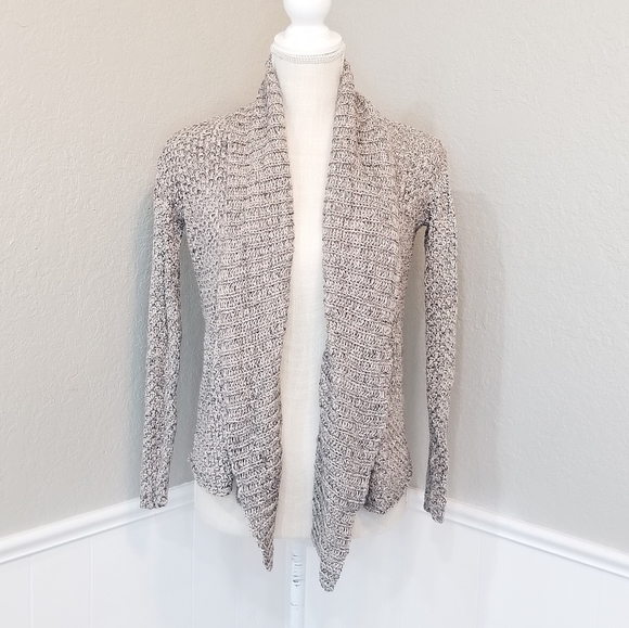 Forever 21 Ladies X-Small Brown Tan Front Knit Cardigan Sweater - Picture 6 of 8
